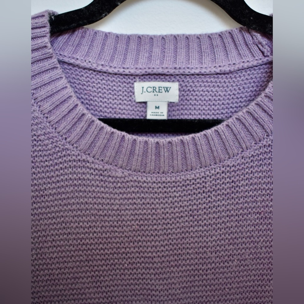 J. Crew Lavender Crew Neck Sweater - Picture 3 of 3